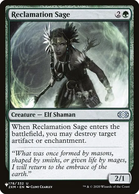 Reclamation Sage, Magic card PLST 2XM-178 — The List set