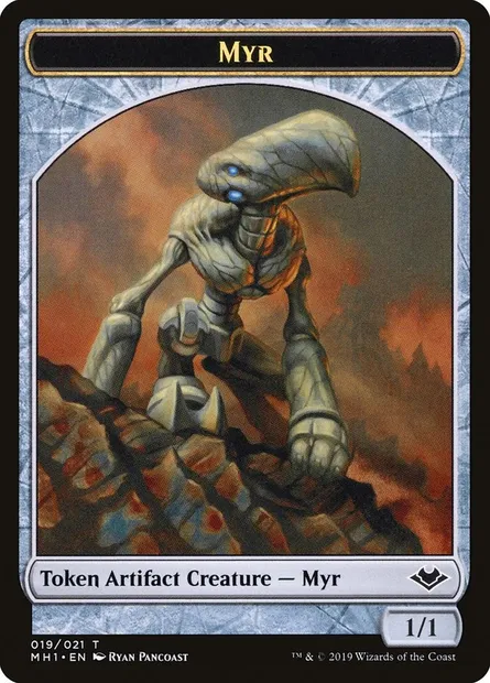 Myr, carte Magic TMH1 19 — extension Modern Horizons Tokens