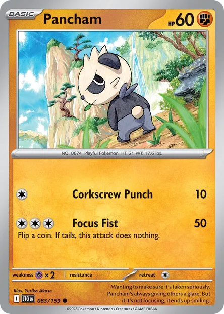 Pancham, Pokémon card JTG 083 — Journey Together set