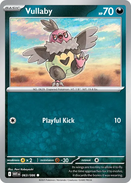 Vullaby, Pokémon card WHT 063 — White Flare set