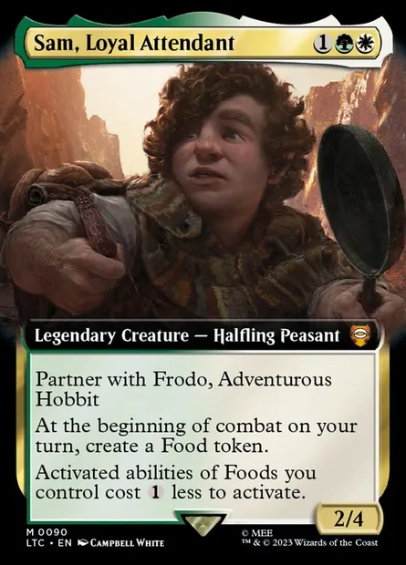 Sam, Loyal Attendant, Magic card LTC 90 — Tales of Middle-earth Commander set
