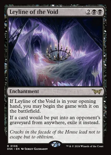 Ligne ley du vide, carte Magic PDSK 106p — extension Duskmourn: House of Horror Promos