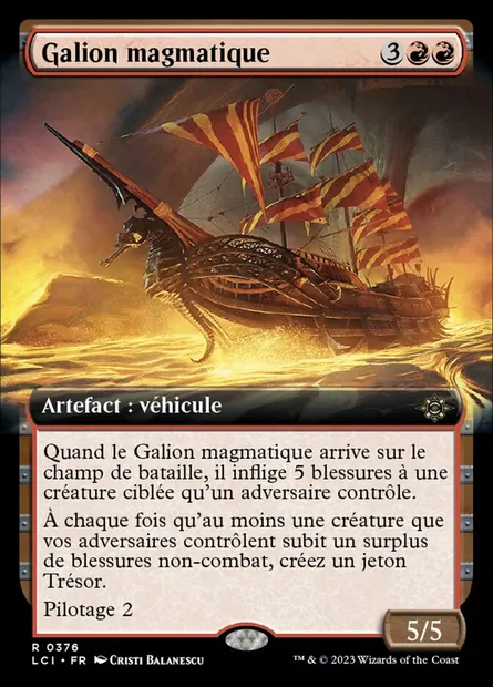 Galion magmatique, carte Magic LCI 376 — extension The Lost Caverns of Ixalan