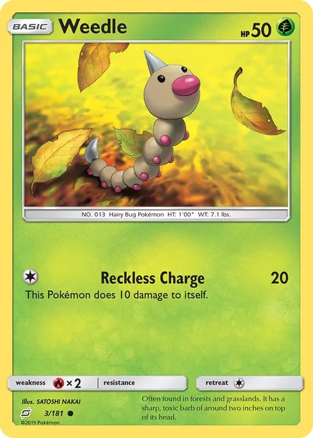 Weedle, Pokémon card TEU 3 — Team Up set