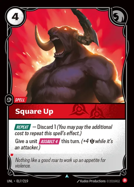 Square Up, Riftbound card UNL 017 — Unleashed set