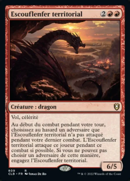 Escouflenfer territorial, carte Magic CLB 809 — extension Commander Légendes : la bataille de la Porte de Baldur