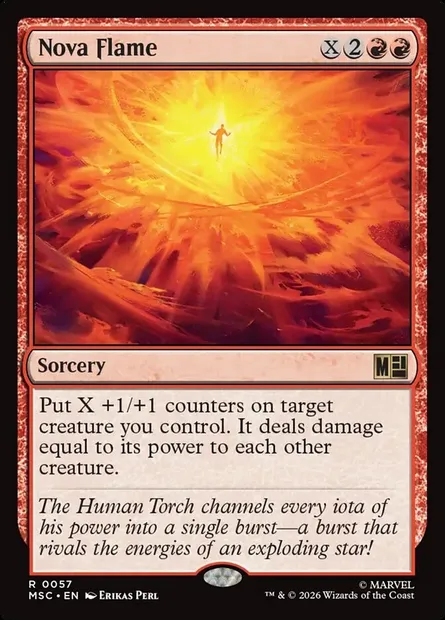 Nova Flame, Magic card MSC 57 — Marvel Super Heroes Commander set