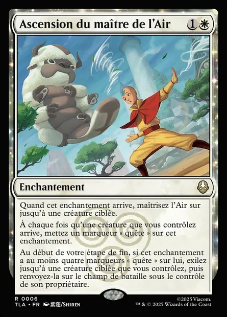 Ascension du maître de l'Air, carte Magic TLA 6 — extension Avatar: The Last Airbender