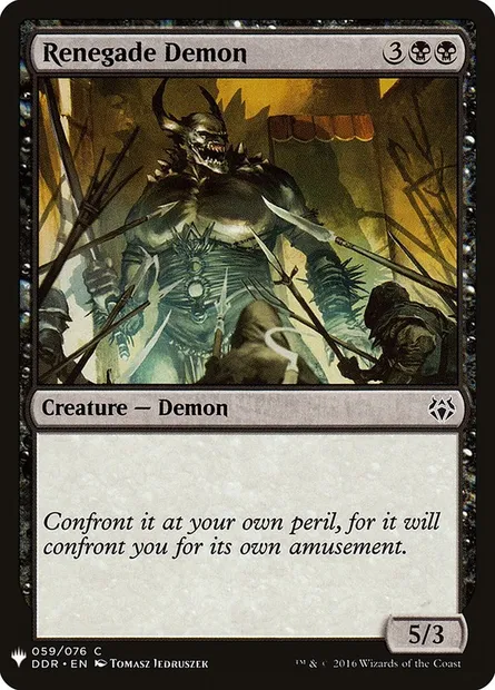 Renegade Demon, Magic card PLST DDR-59 — The List set