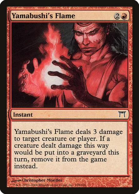 Yamabushi's Flame, Magic card CHK 198 — Champions of Kamigawa set