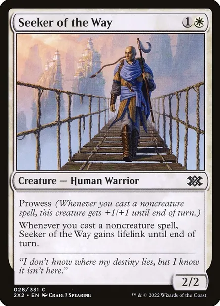 Seeker of the Way, Magic card 2X2 28 — Double Masters 2022 set
