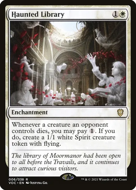 Haunted Library, Magic card VOC 6 — Crimson Vow Commander set