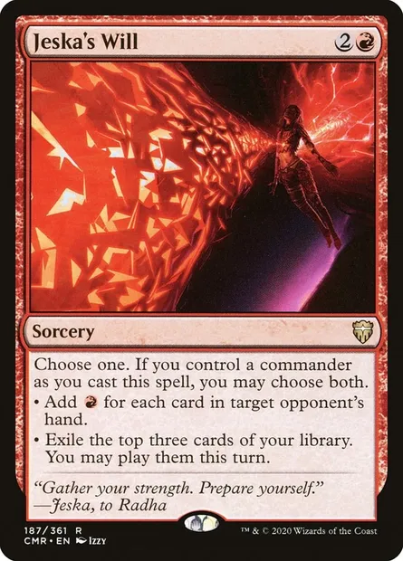 Jeska's Will, Magic card CMR 187 — Commander Legends set