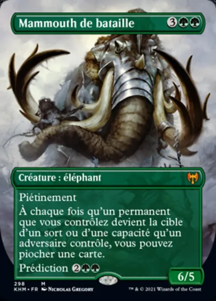 Mammouth de bataille, carte Magic KHM 298 — extension Kaldheim