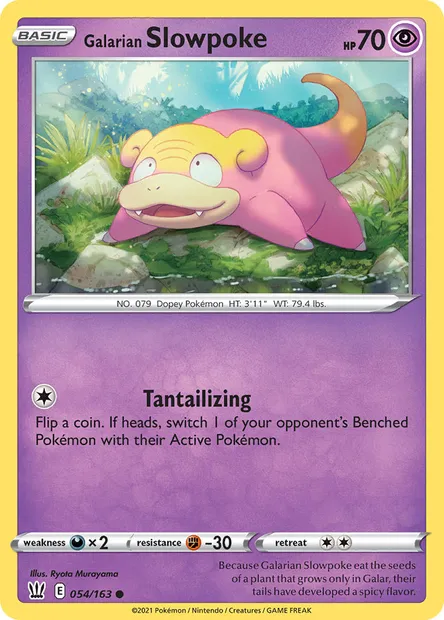 Galarian Slowpoke, Pokémon card BST 54 — Battle Styles set