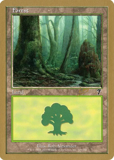 Forest, Magic card WC02 rl329 — World Championship Decks 2002 set