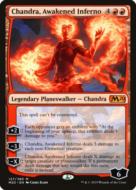 Chandra, Awakened Inferno, Magic card PM20 127p — Core Set 2020 Promos set