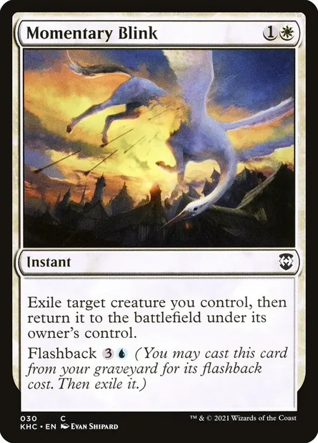 Momentary Blink, Magic card KHC 30 — Kaldheim Commander set