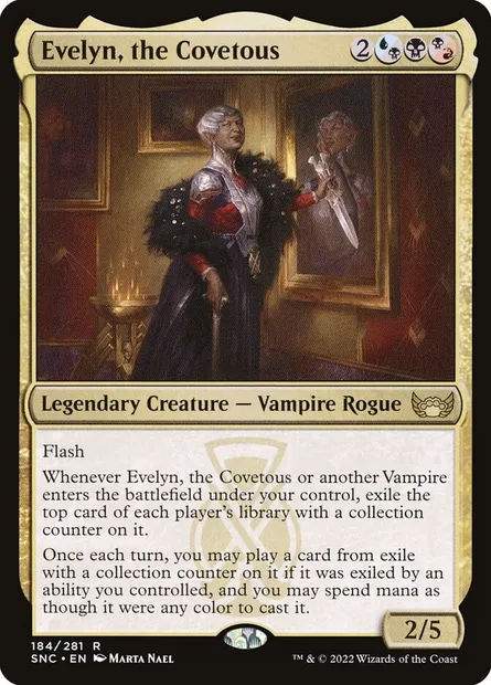Evelyn, the Covetous, Magic card SNC 184 — Streets of New Capenna set