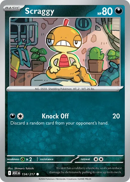Scraggy, Pokémon card ASC 134 — Ascended Heroes set