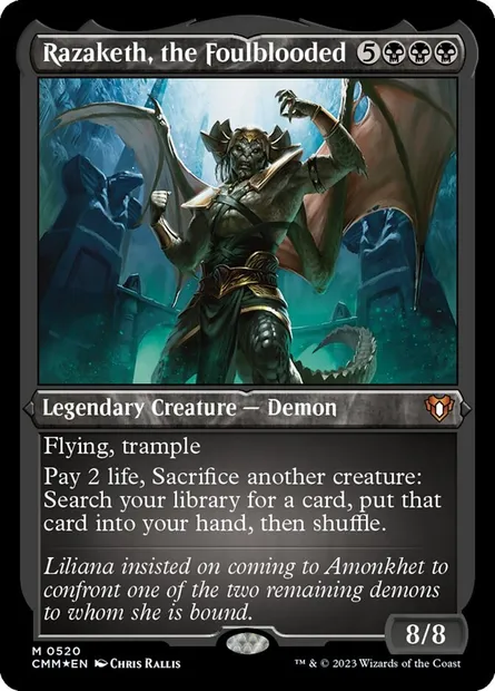 Razaketh, the Foulblooded, Magic card CMM 520 — Commander Masters set