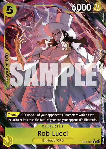 Rob Lucci, One Piece card ST29-013 — Egghead set