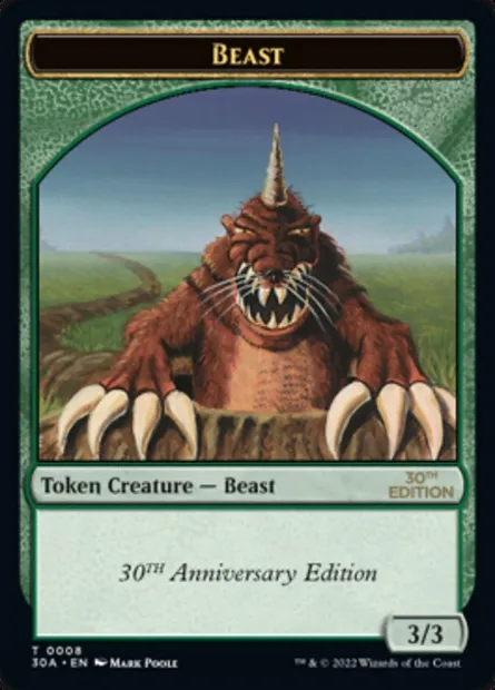 Beast, Magic card T30A 8 — 30th Anniversary Tokens set