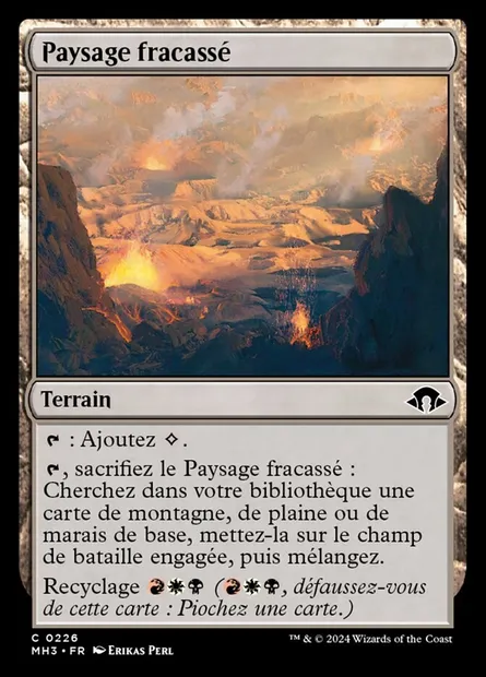Paysage fracassé, carte Magic MH3 226 — extension Modern Horizons 3