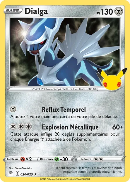 Dialga, carte Pokémon CEL 20 — extension Célébrations