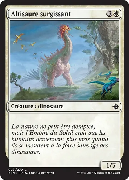 Altisaure surgissant, carte Magic XLN 23 — extension Ixalan