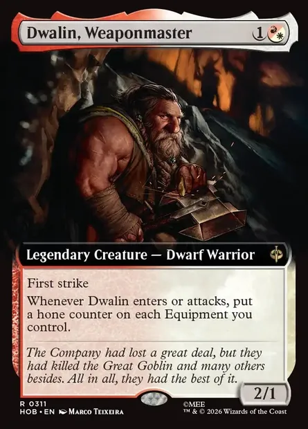 Dwalin, Weaponmaster, Magic card HOB 311 — The Hobbit set