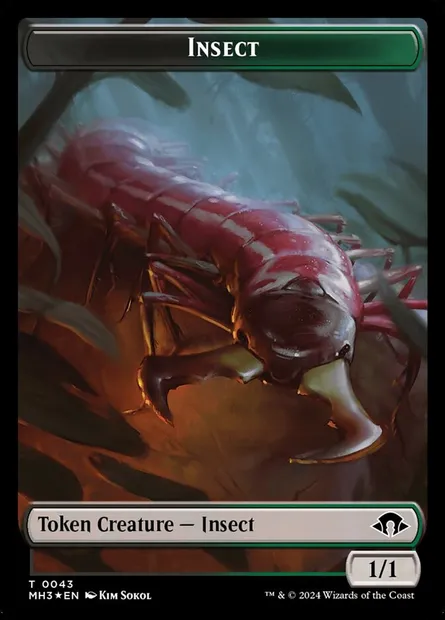 Insect, carte Magic TMH3 43 — extension Modern Horizons 3 Tokens