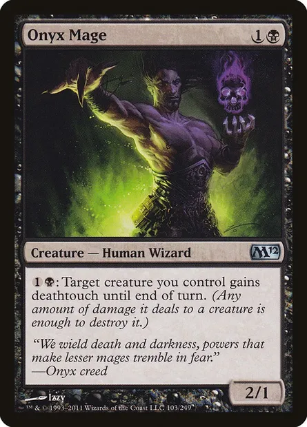 Onyx Mage, Magic card M12 103 — Magic 2012 set