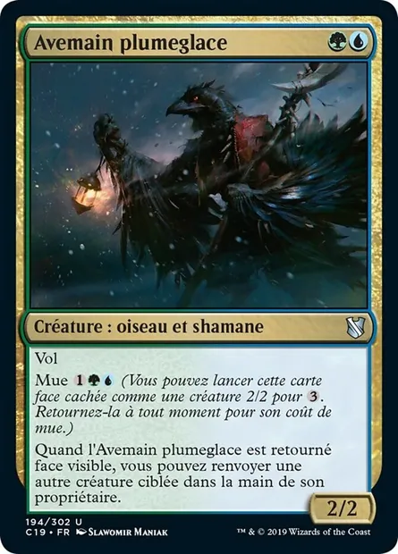 Avemain plumeglace, carte Magic C19 194 — extension Commander 2019