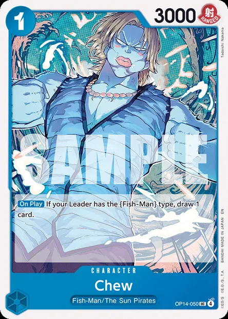 Chew, One Piece card OP14-050 — THE AZURE SEA’S SEVEN set