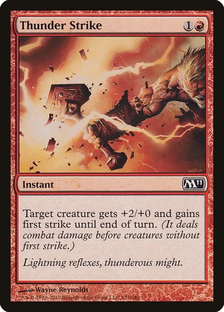 Thunder Strike, Magic card M11 157 — Magic 2011 set