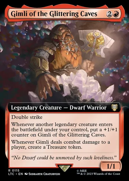 Gimli of the Glittering Caves, Magic card LTC 115 — Tales of Middle-earth Commander set