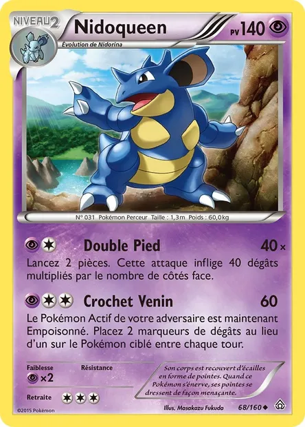 Nidoqueen, carte Pokémon PRC 68 — extension Primo-Choc