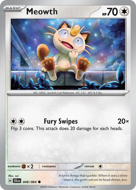 Meowth, Pokémon card SFA 048 — Shrouded Fable set
