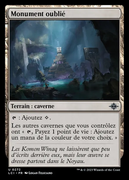 Monument oublié, carte Magic LCI 272 — extension The Lost Caverns of Ixalan