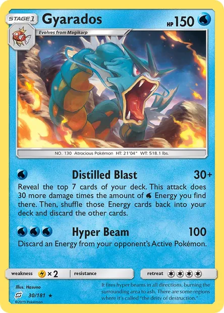 Gyarados, Pokémon card TEU 30 — Team Up set