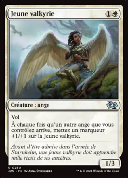 Jeune valkyrie, carte Magic J25 280 — extension Foundations Jumpstart