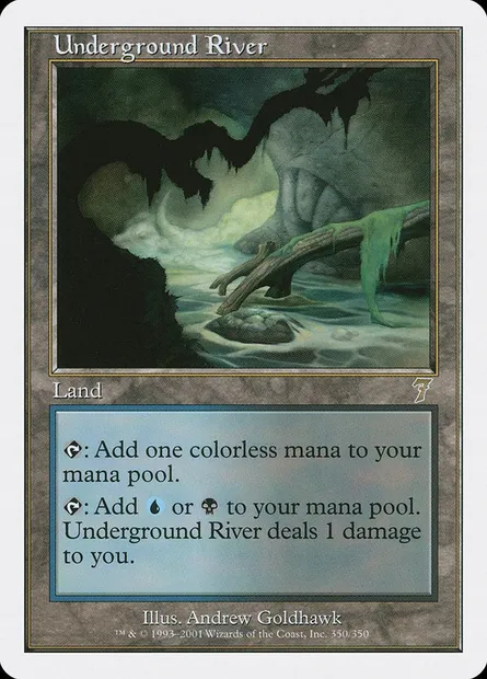 Underground River, Magic card 7ED 350 — Seventh Edition set