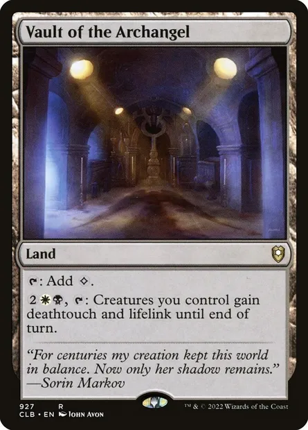Vault of the Archangel, Magic card CLB 927 — Commander Legends: Battle for Baldur's Gate set