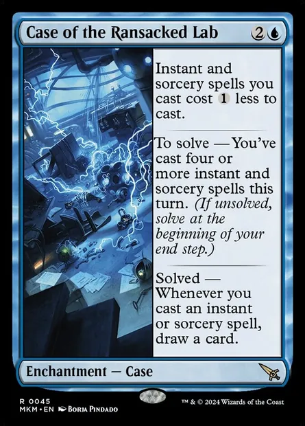 Case of the Ransacked Lab, Magic card MKM 45 — Murders at Karlov Manor set