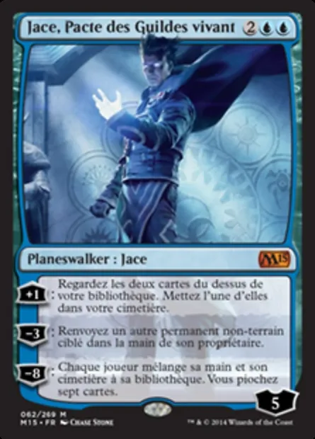 Jace, Pacte des Guildes vivant, carte Magic M15 62 — extension Magic 2015