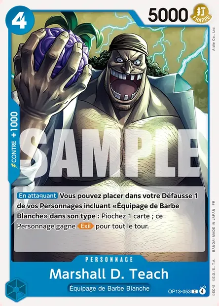 Marshall D. Teach, carte One Piece OP13-053 — extension SUCCESSEURS