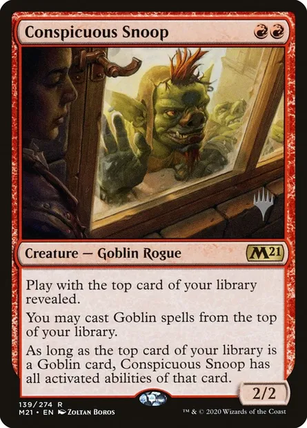 Conspicuous Snoop, Magic card PM21 139p — Core Set 2021 Promos set