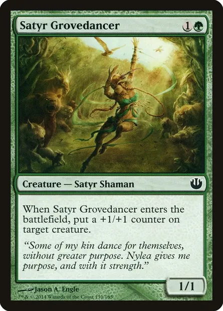 Satyr Grovedancer, Magic card JOU 139 — Journey into Nyx set