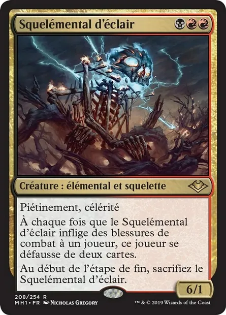 Squelémental d'éclair, carte Magic MH1 208 — extension Horizons du Modern